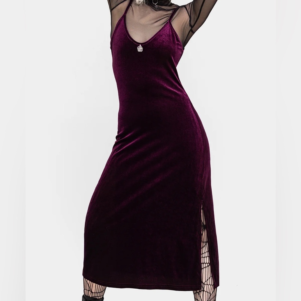 Disturbia velvet Winona Midi Slip Dress